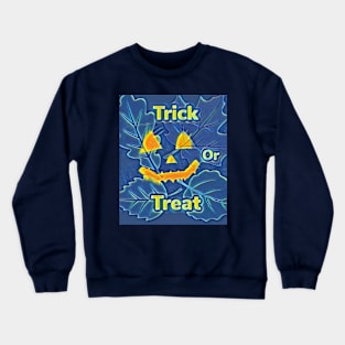 Trick or treat pumpkin print Crewneck Sweatshirt